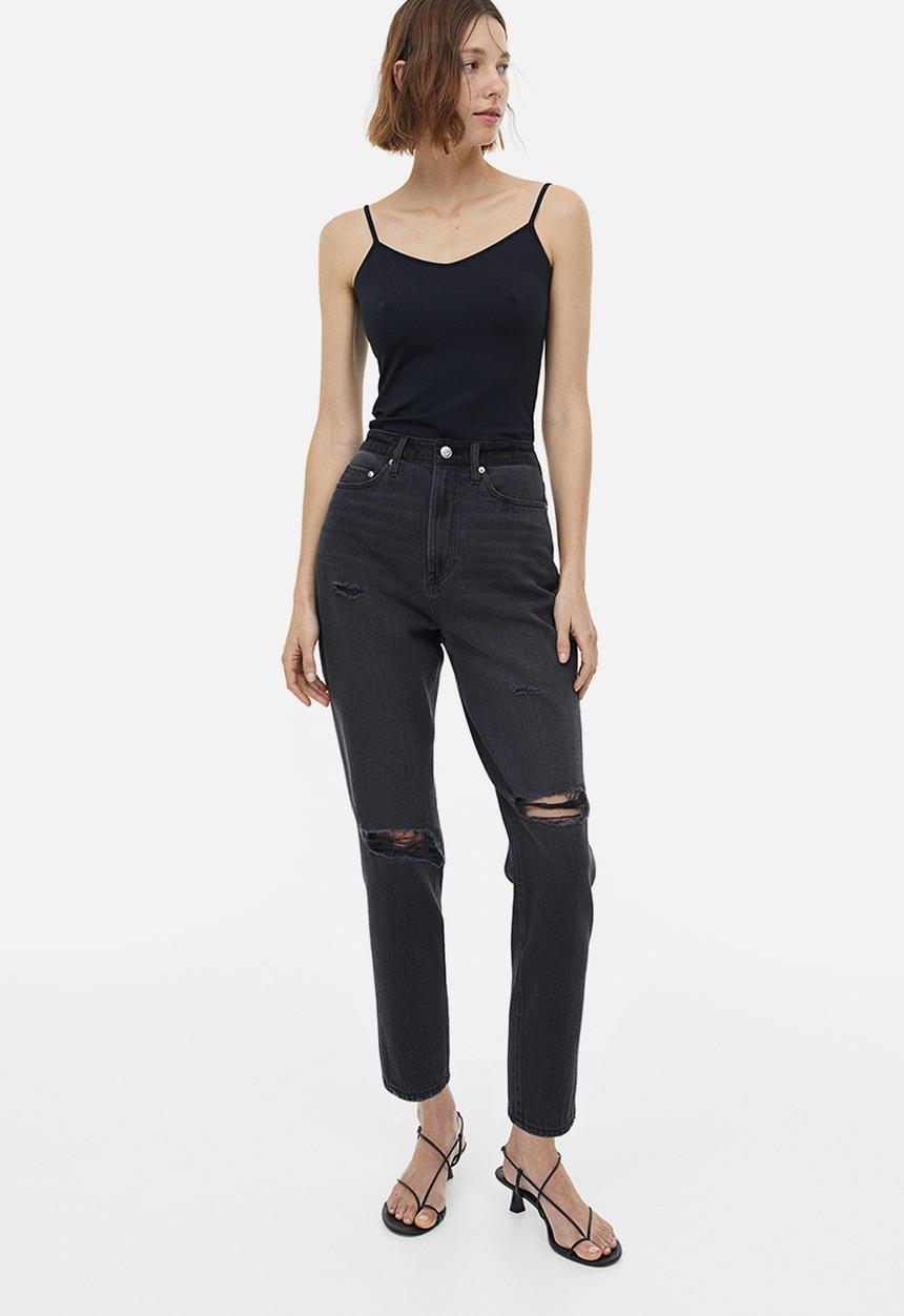 H&M - Strappy microfibre top - black