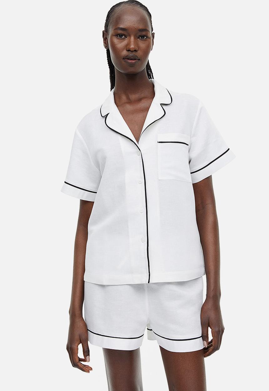 H&M - Linen-blend pyjamas - white