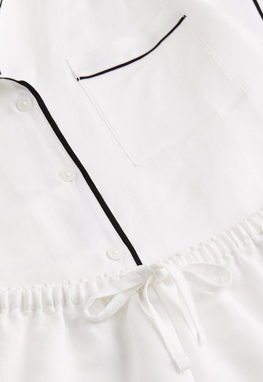 H&M - Linen-blend pyjamas - white