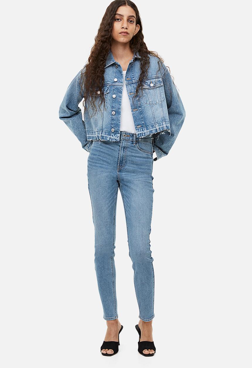 H&M - Ultra high ankle jeggings - light denim blue 