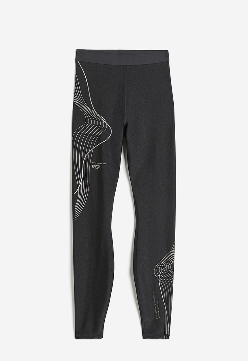 H&M - Drymove™ high shine sports tights - dark grey