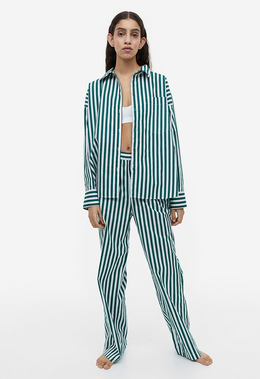 H&M - Cotton trousers - green,multi