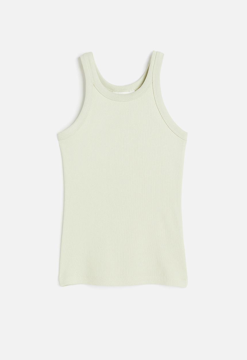 H&M - Ribbed vest top - light green