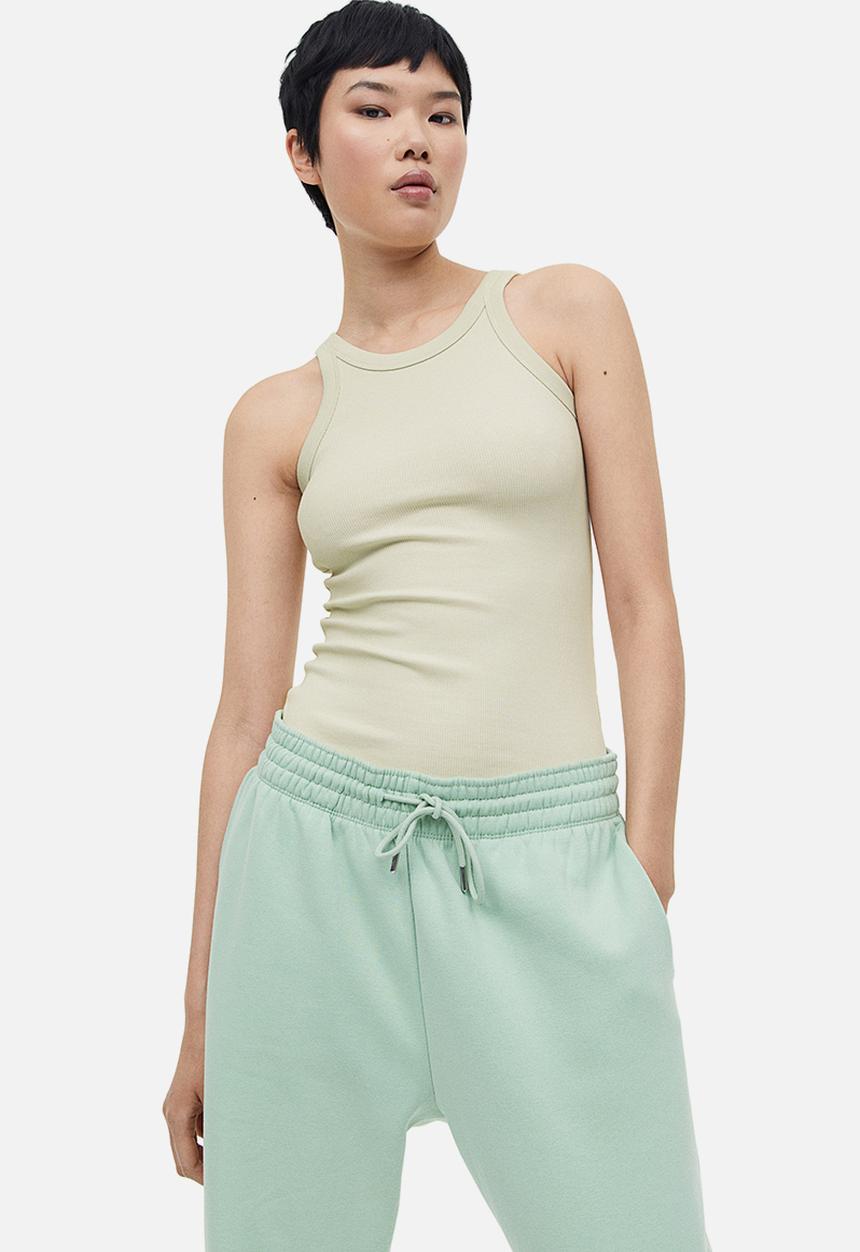 H&M - Ribbed vest top - light green