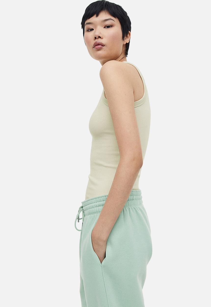 H&M - Ribbed vest top - light green