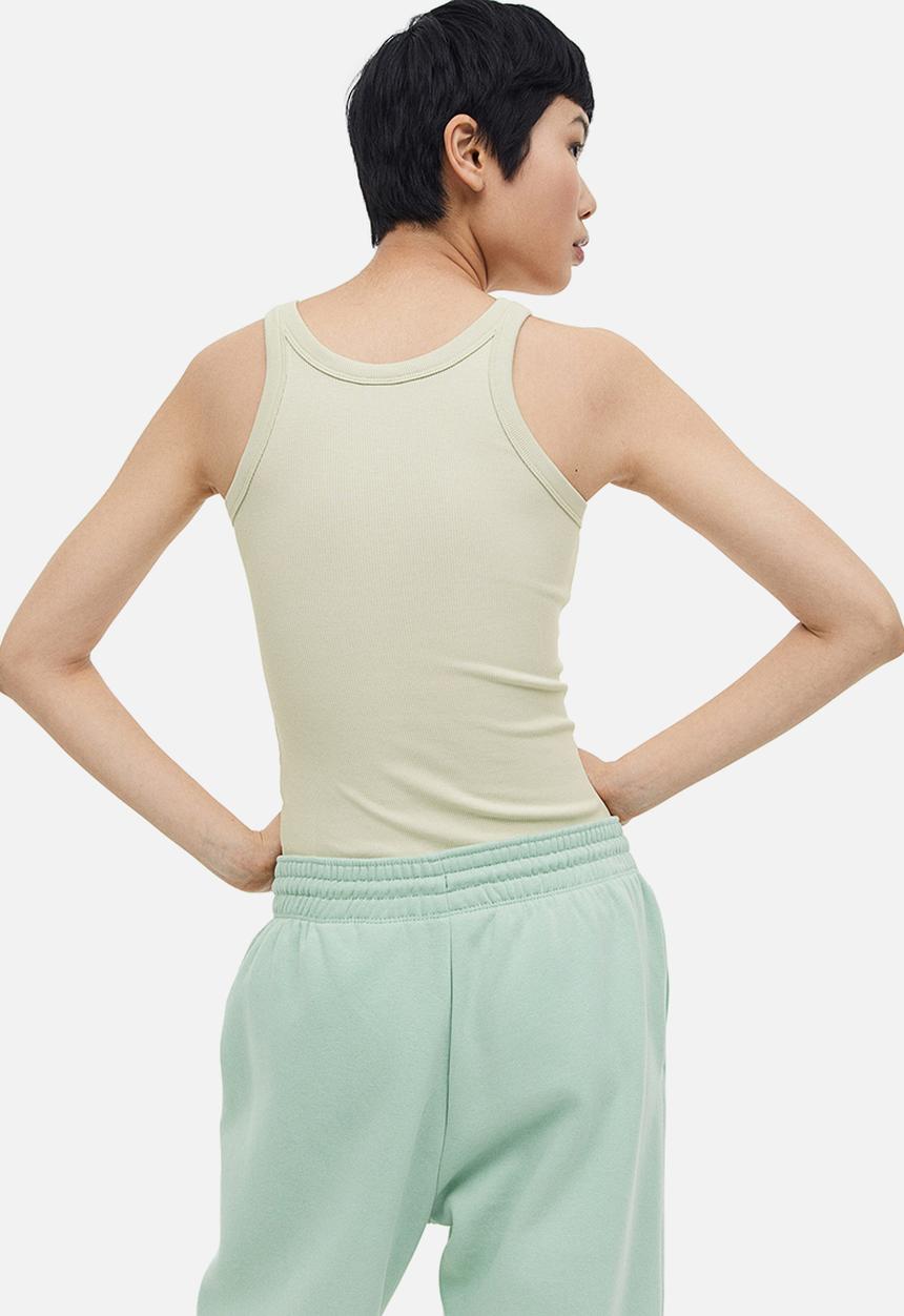 H&M - Ribbed vest top - light green