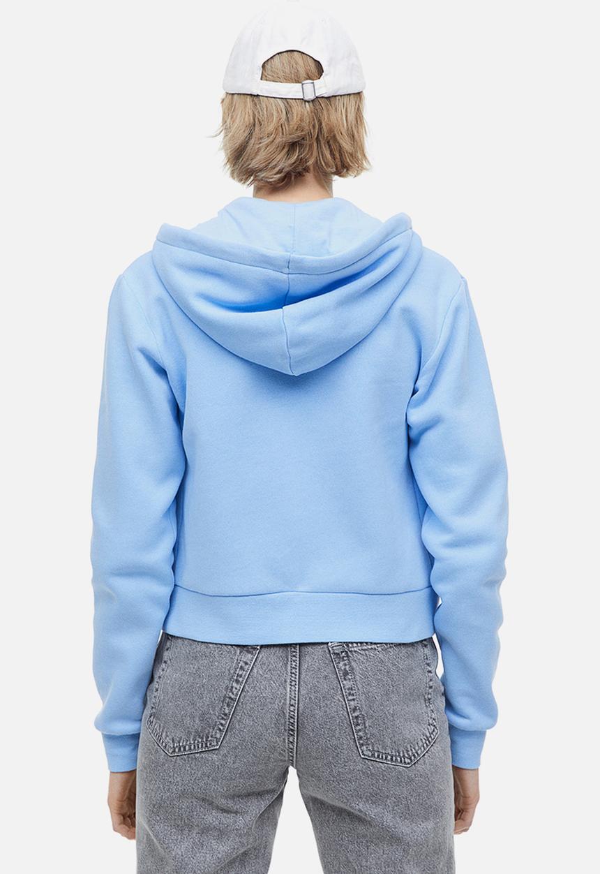 H&M - Short zip-through hoodie - blue