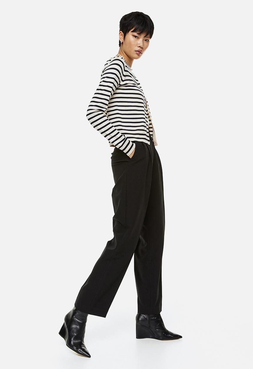 H&M - Fine-knit cardigan - cream striped