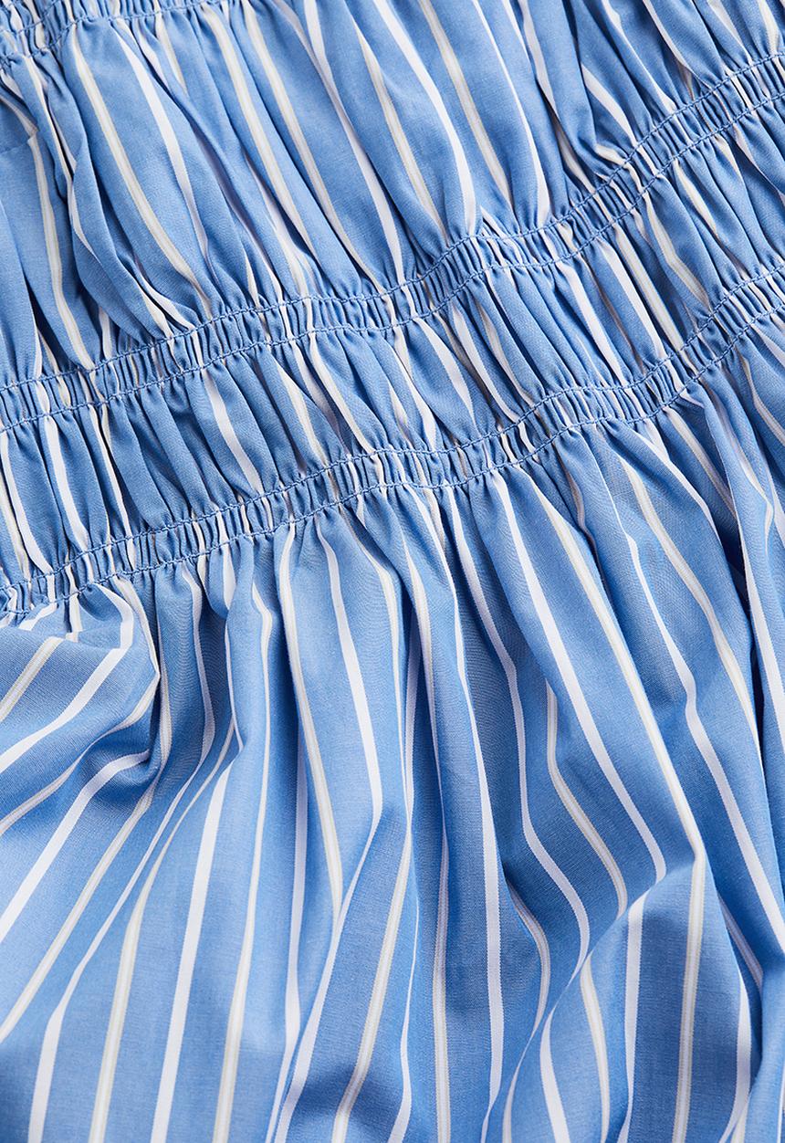 H&M - Smocked seersucker dress - blue