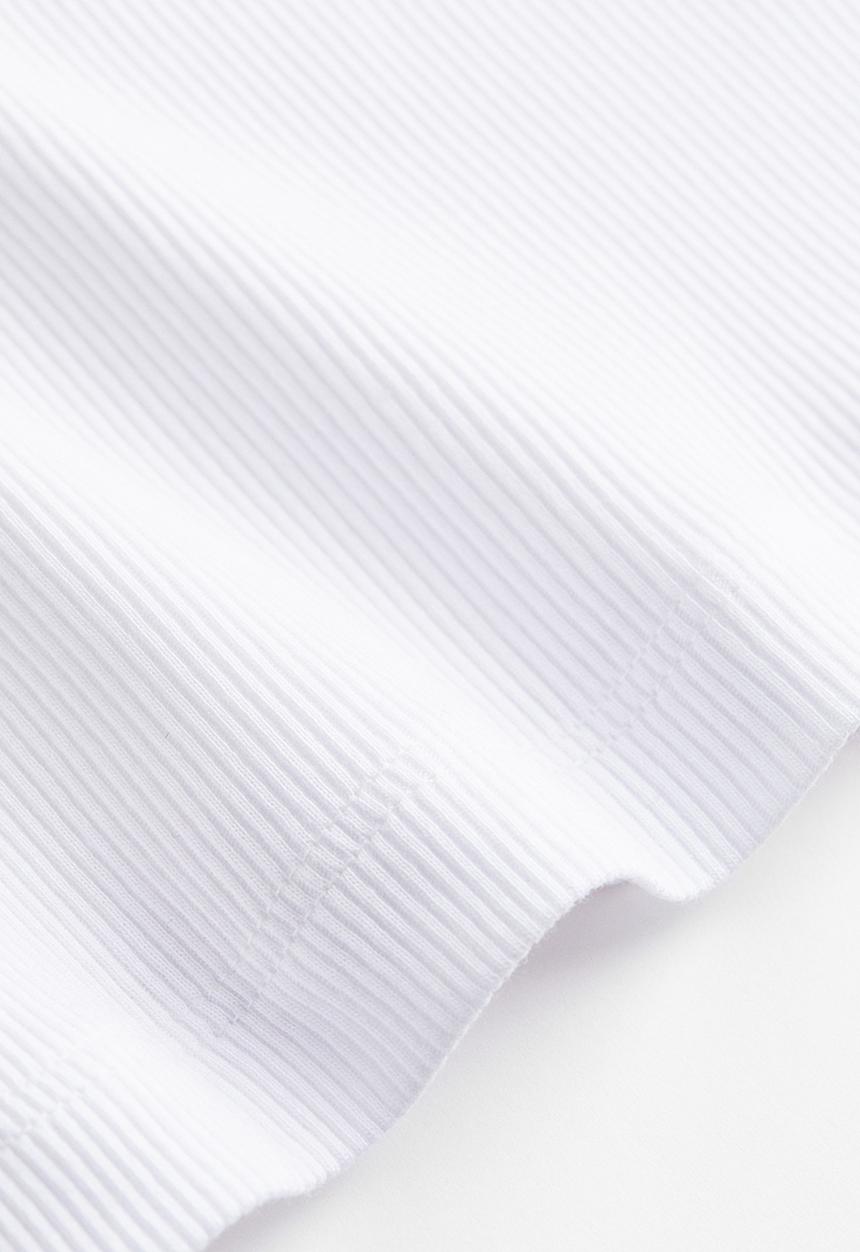 H&M - Ribbed modal-blend t-shirt - white