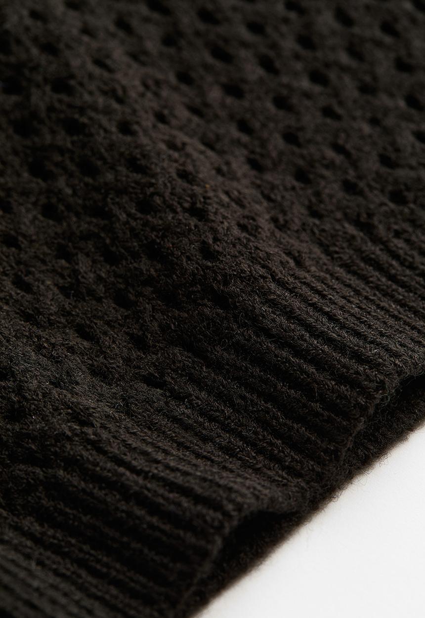 H&M - Hole-knit top - black