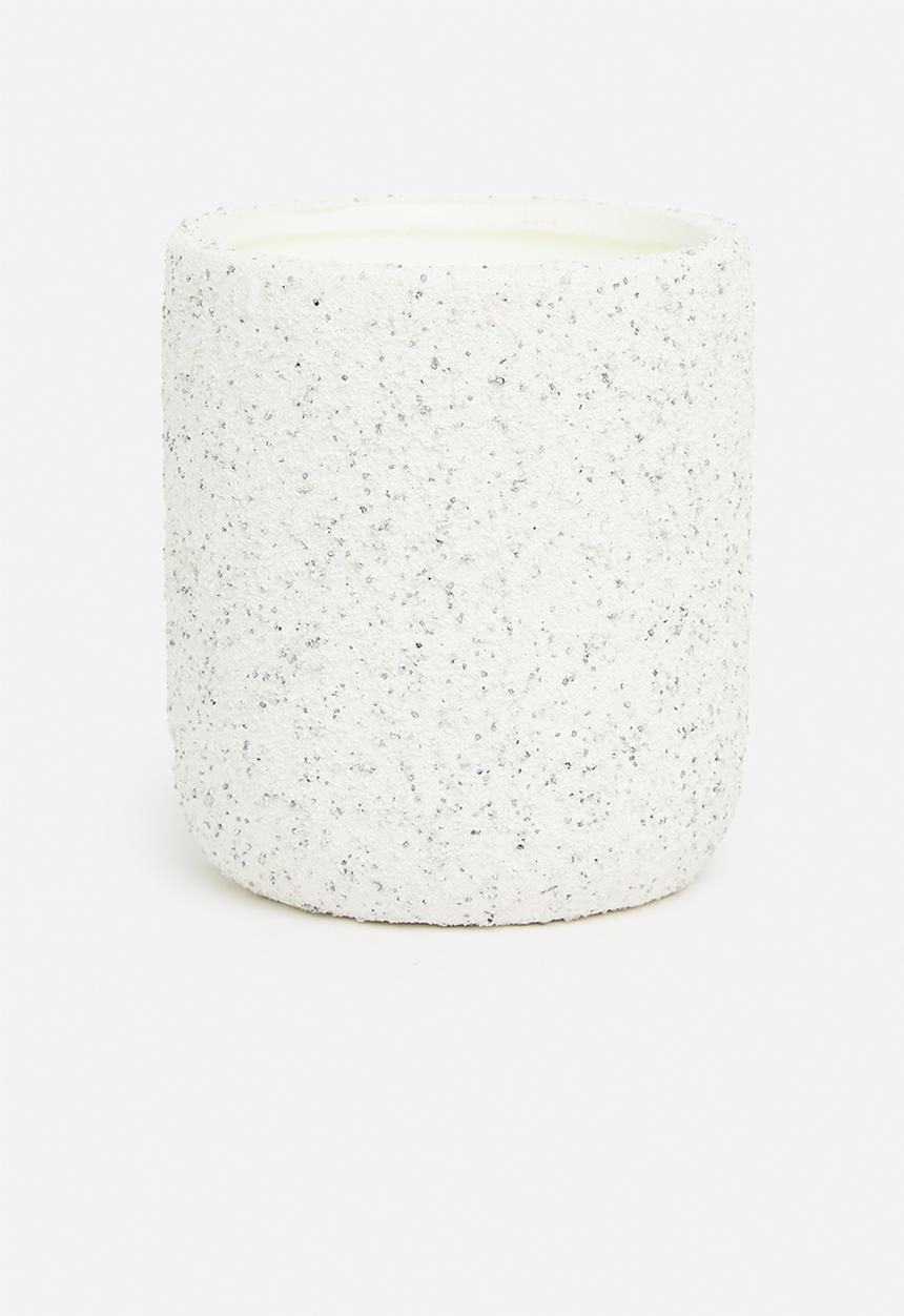 H&S - Textured ceramic candle - brown/absolute tabac