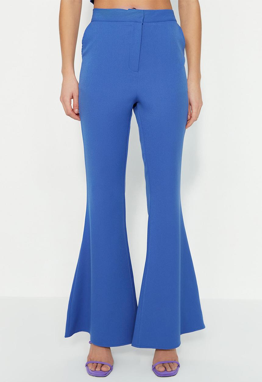Trendyol - High rise wide leg trousers - blue
