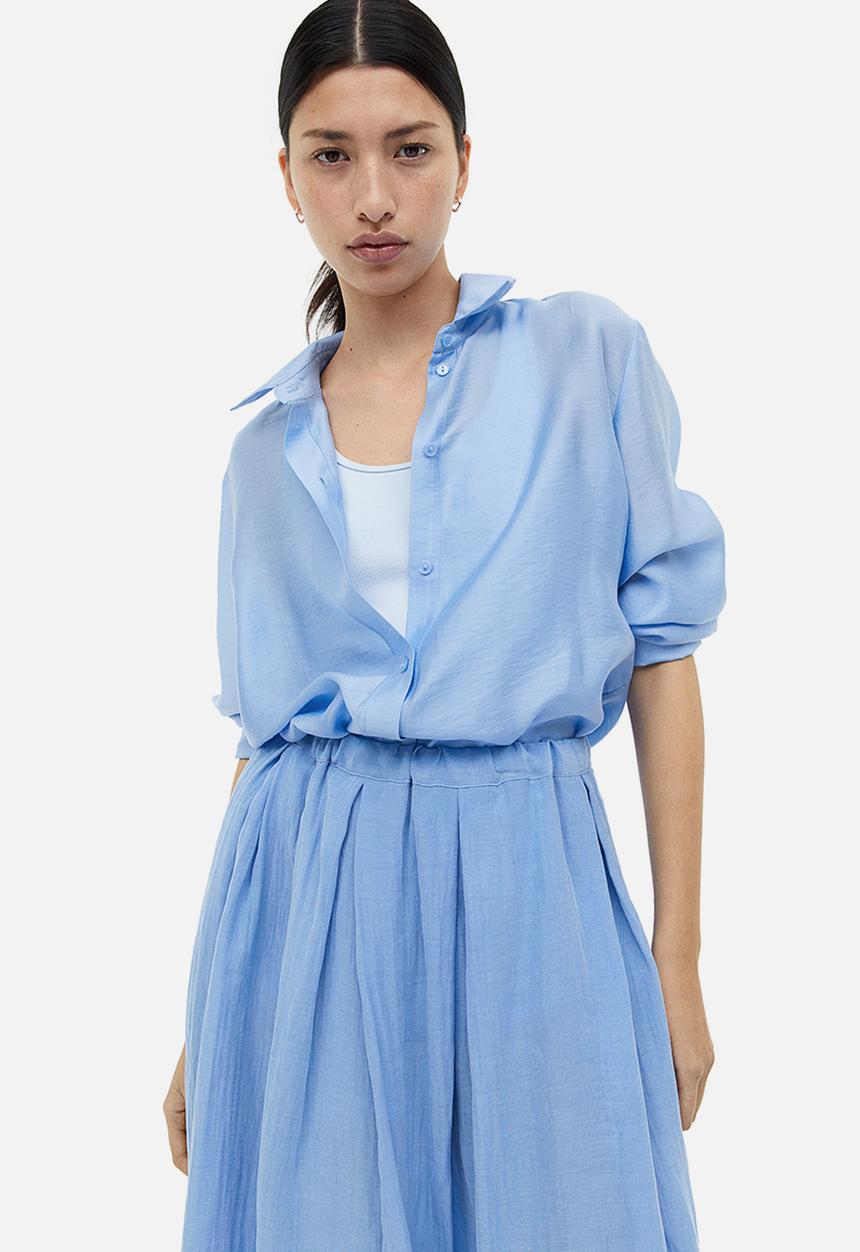H&M - Relaxed-fit shirt - light blue 