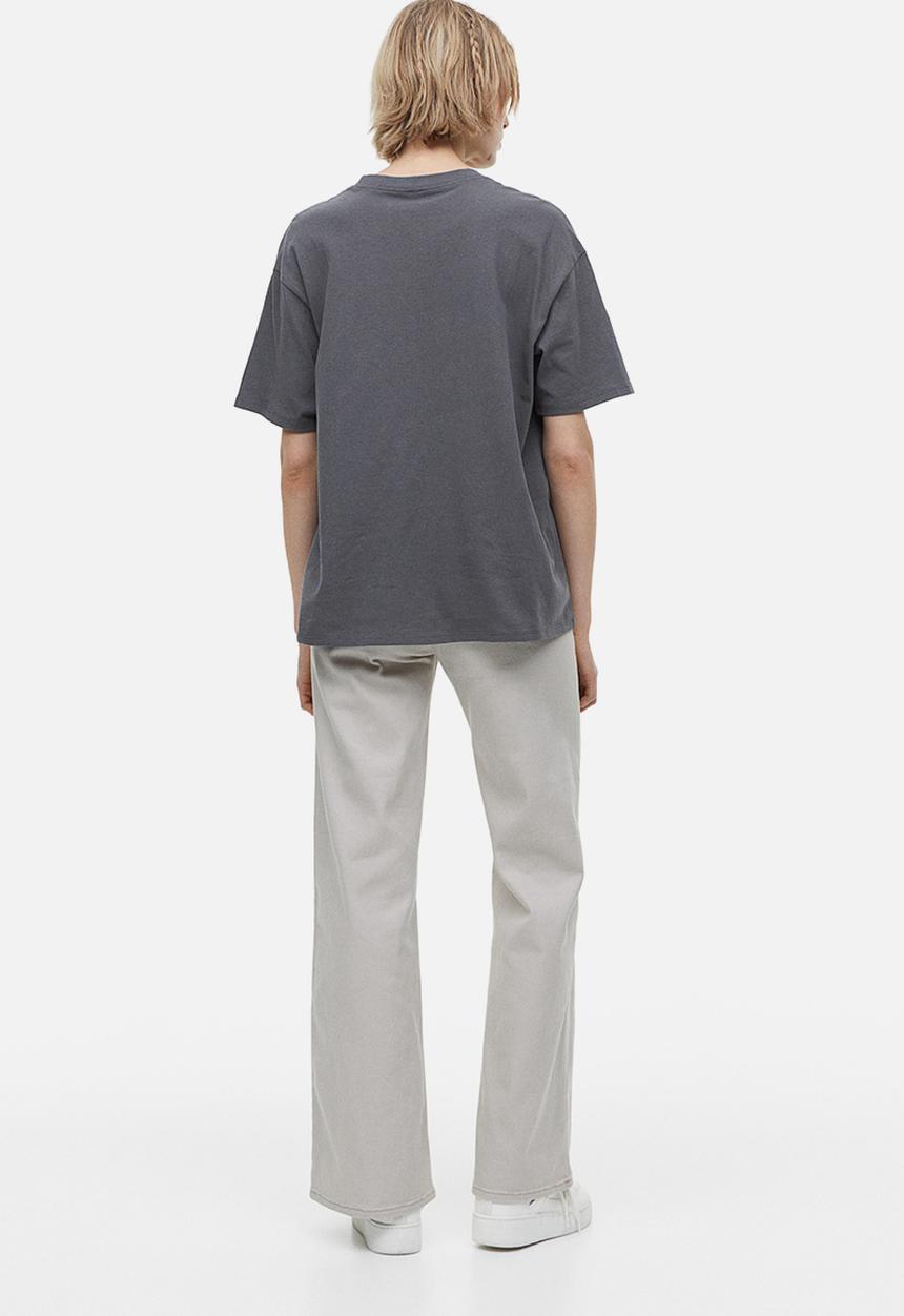 H&M - Oversized printed T-shirt - grey nashville
