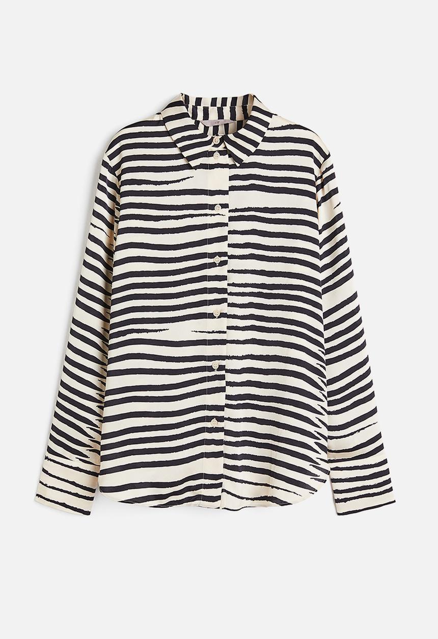 H&M - Pointed-collar shirt - cream