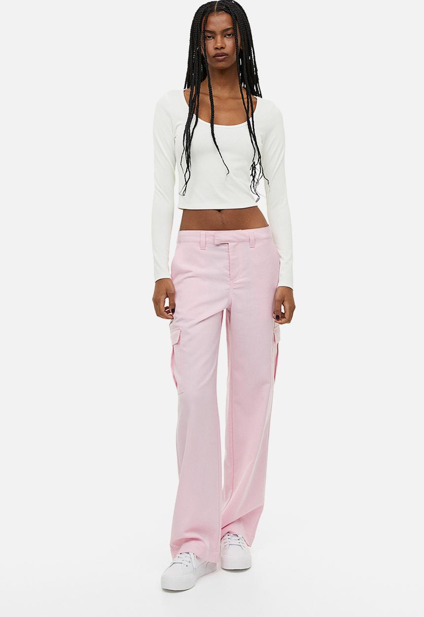 H&M - Ribbed jersey top - white