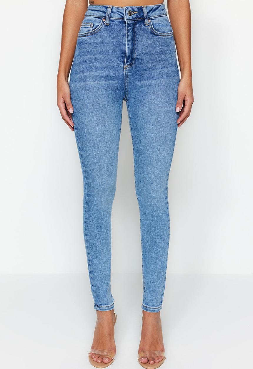 Trendyol - High rise skinny jeans - blue