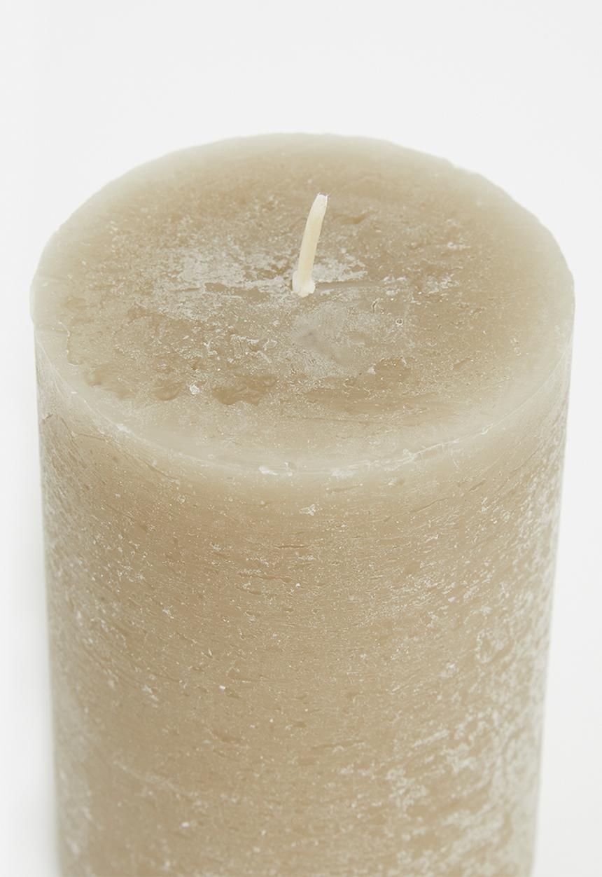 H&S - Pillar candle - taupe S