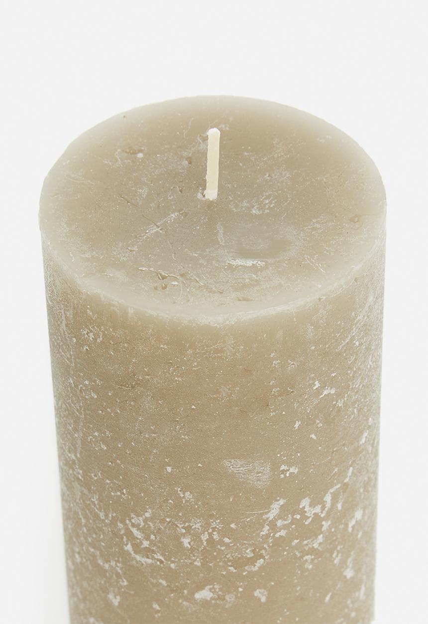 H&S - Pillar candle - taupe S