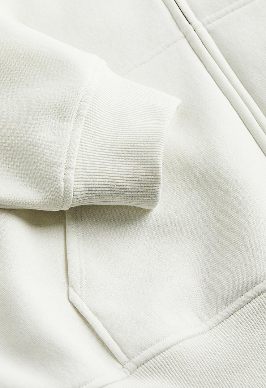H&M - Printed zip-through hoodie - white