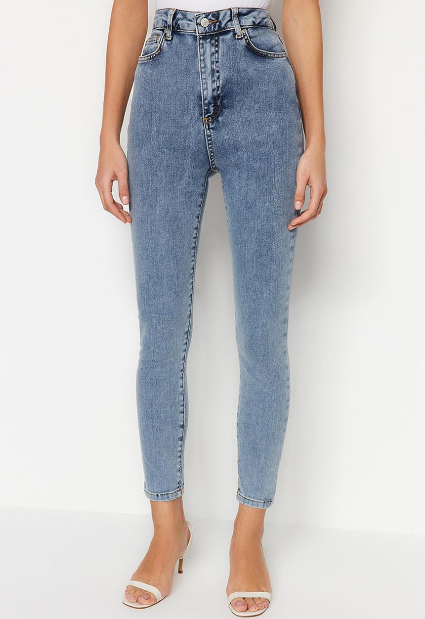 Trendyol - High rise skinny - blue