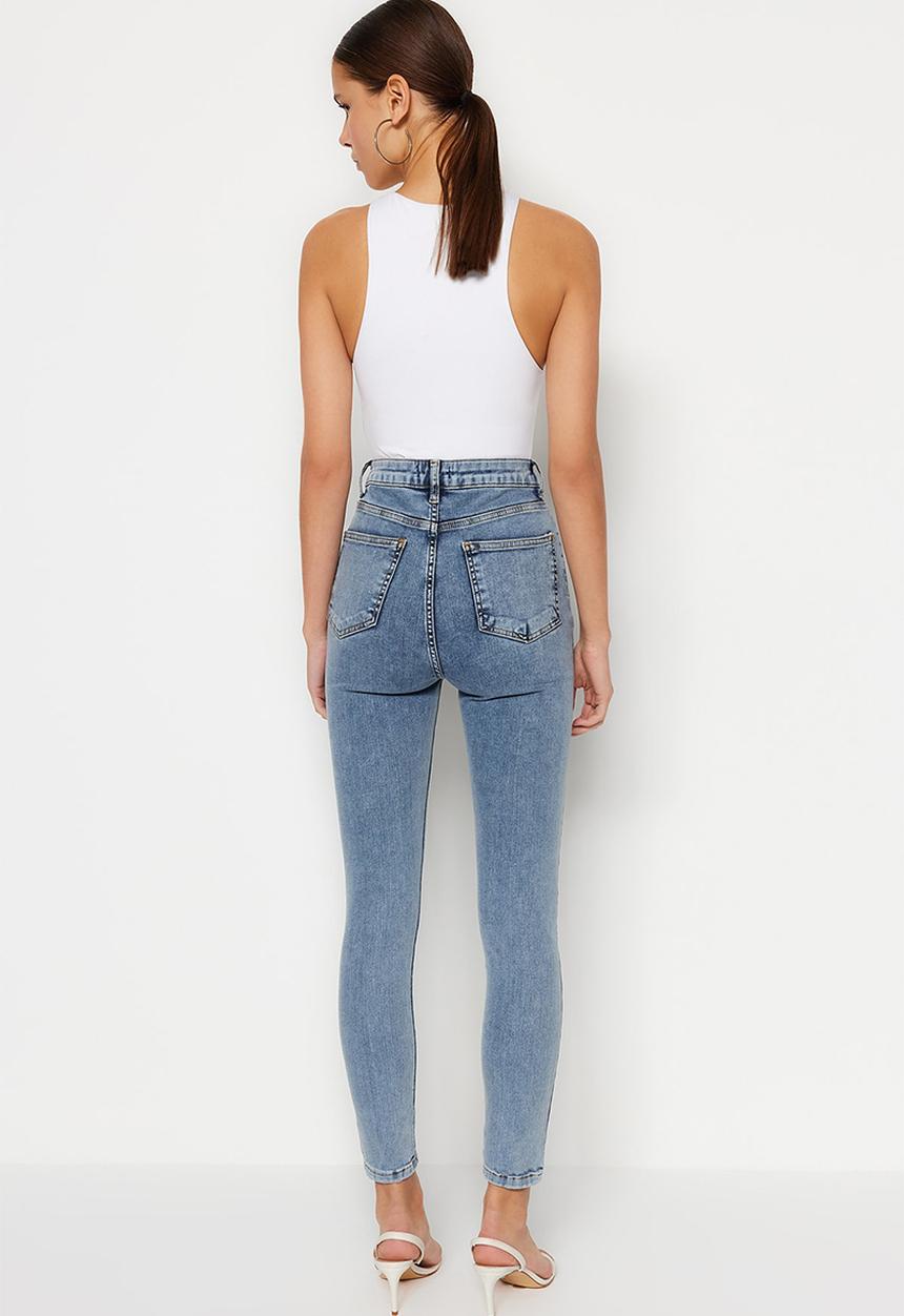 Trendyol - High rise skinny - blue