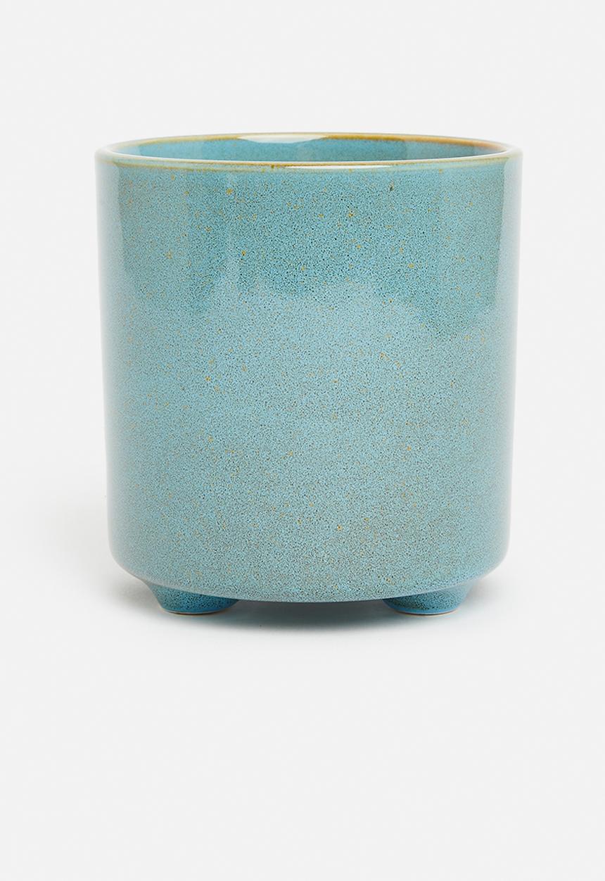 H&S - Iso porcelain flowerpot - blue 
