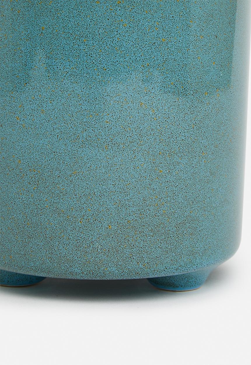 H&S - Iso porcelain flowerpot - blue 
