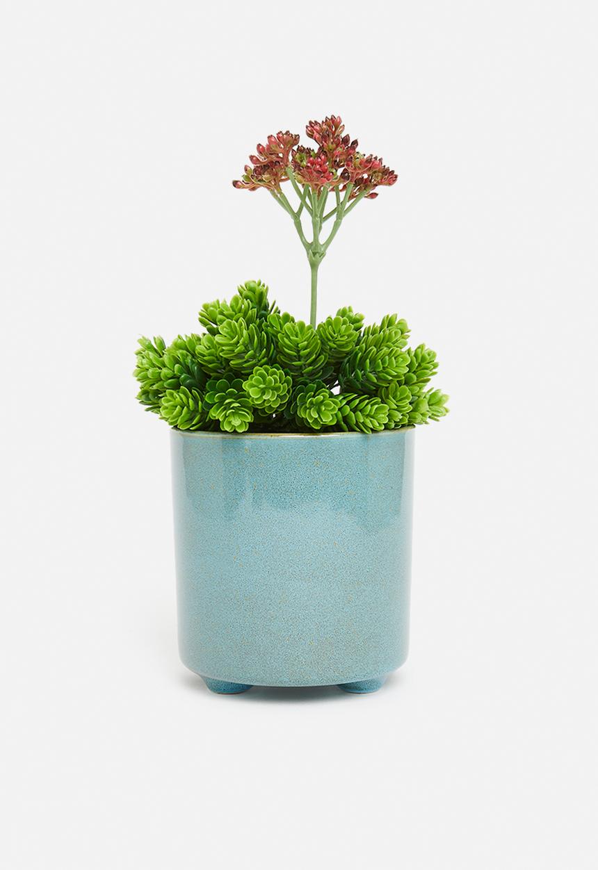 H&S - Iso porcelain flowerpot - blue 