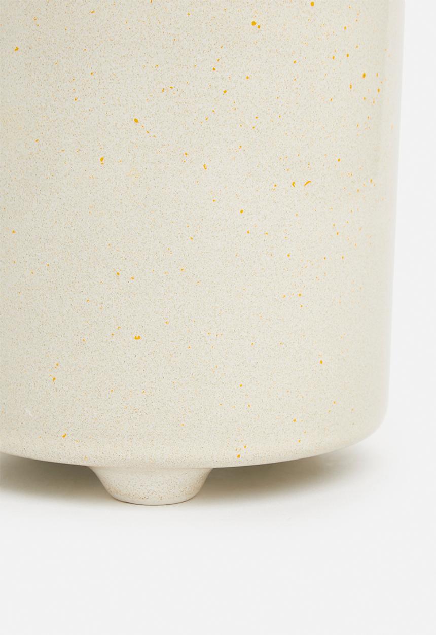 H&S - Iso porcelain flowerpot - white