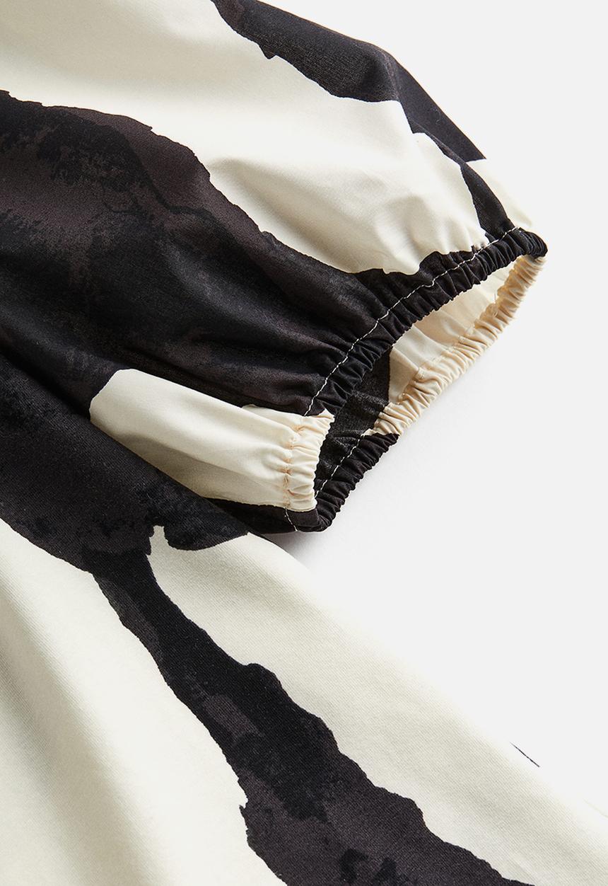 H&M - Puff-sleeved top - cream 