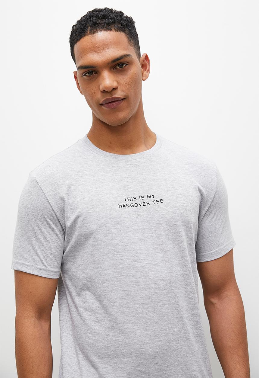 Superbalist - Hangover sleep tee - grey melange