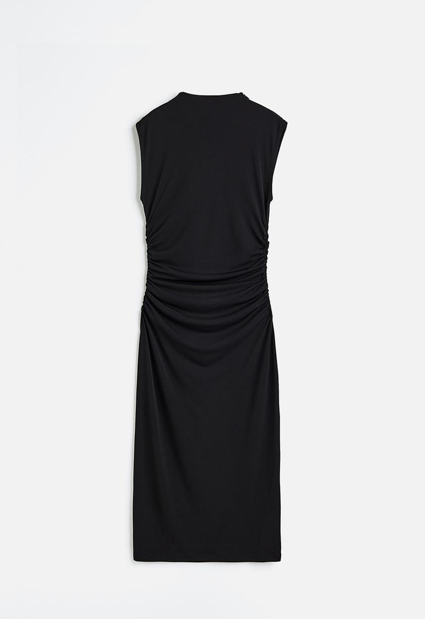 H&M - Gathered bodycon dress - black