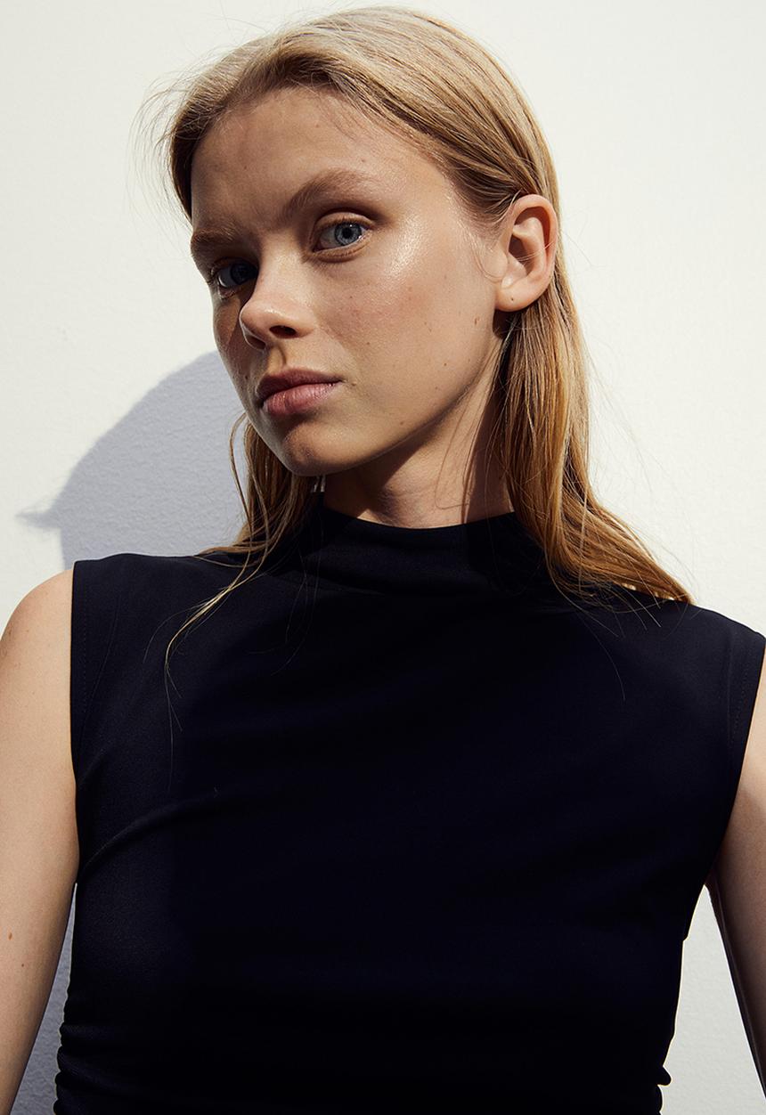 H&M - Gathered bodycon dress - black