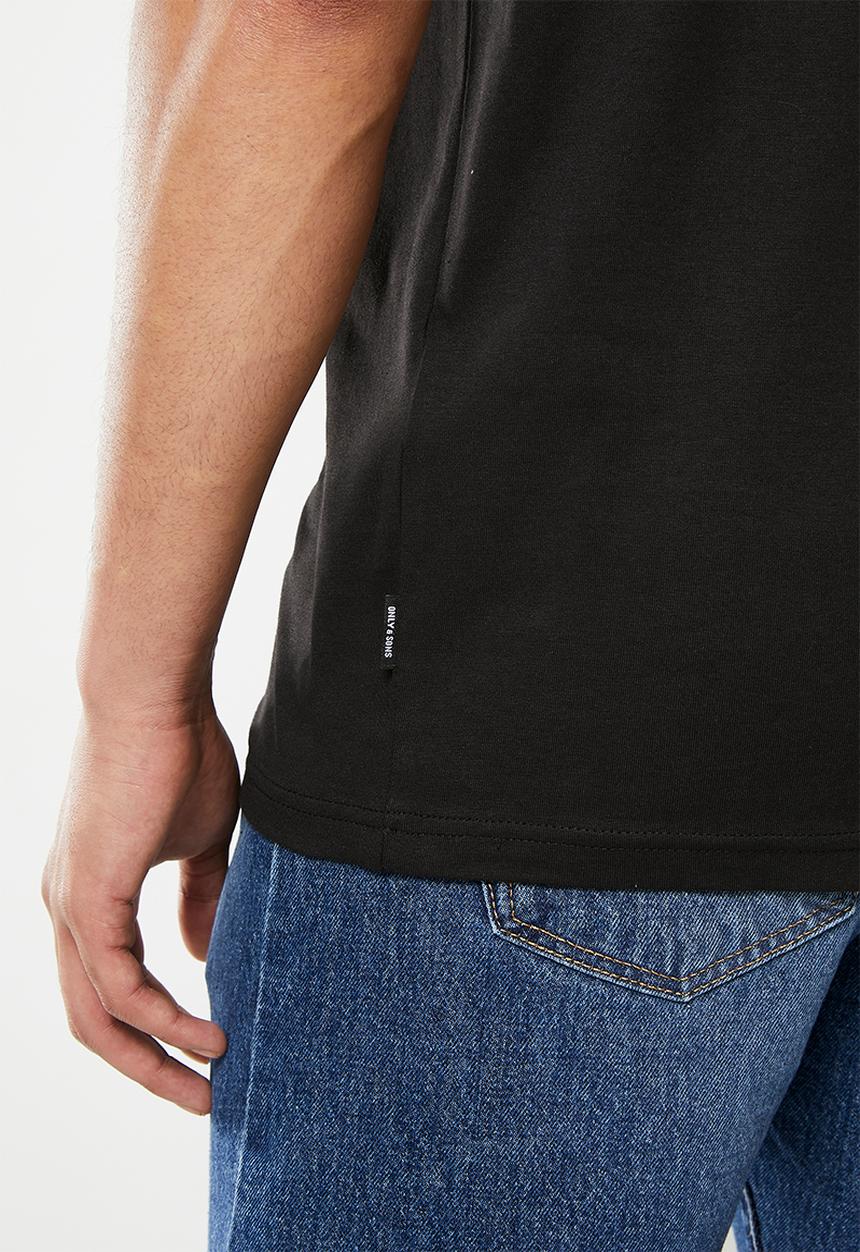 Only & Sons - Onstim life reg vastity short sleeve tee - black