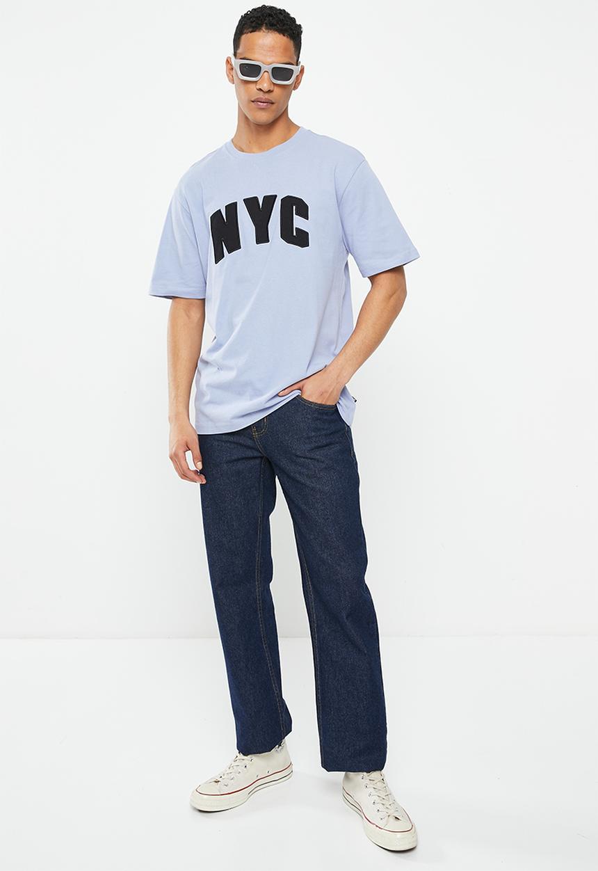 Only & Sons - Onstroy relaxed text print short sleeve tee - eventide 