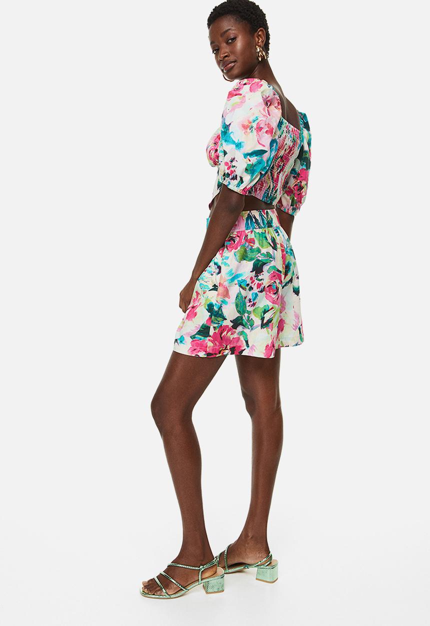 H&M - Pull-on shorts - cerise floral