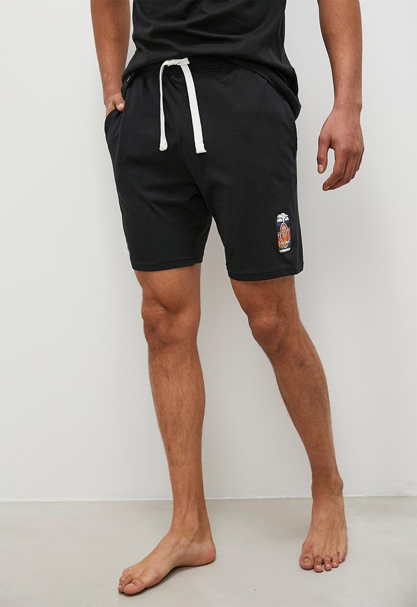 Superbalist - Printed knit lounge short - black