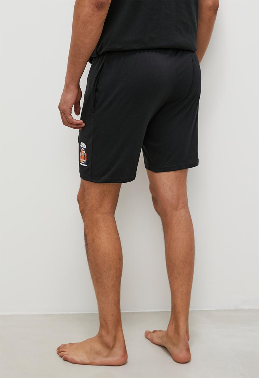 Superbalist - Printed knit lounge short - black