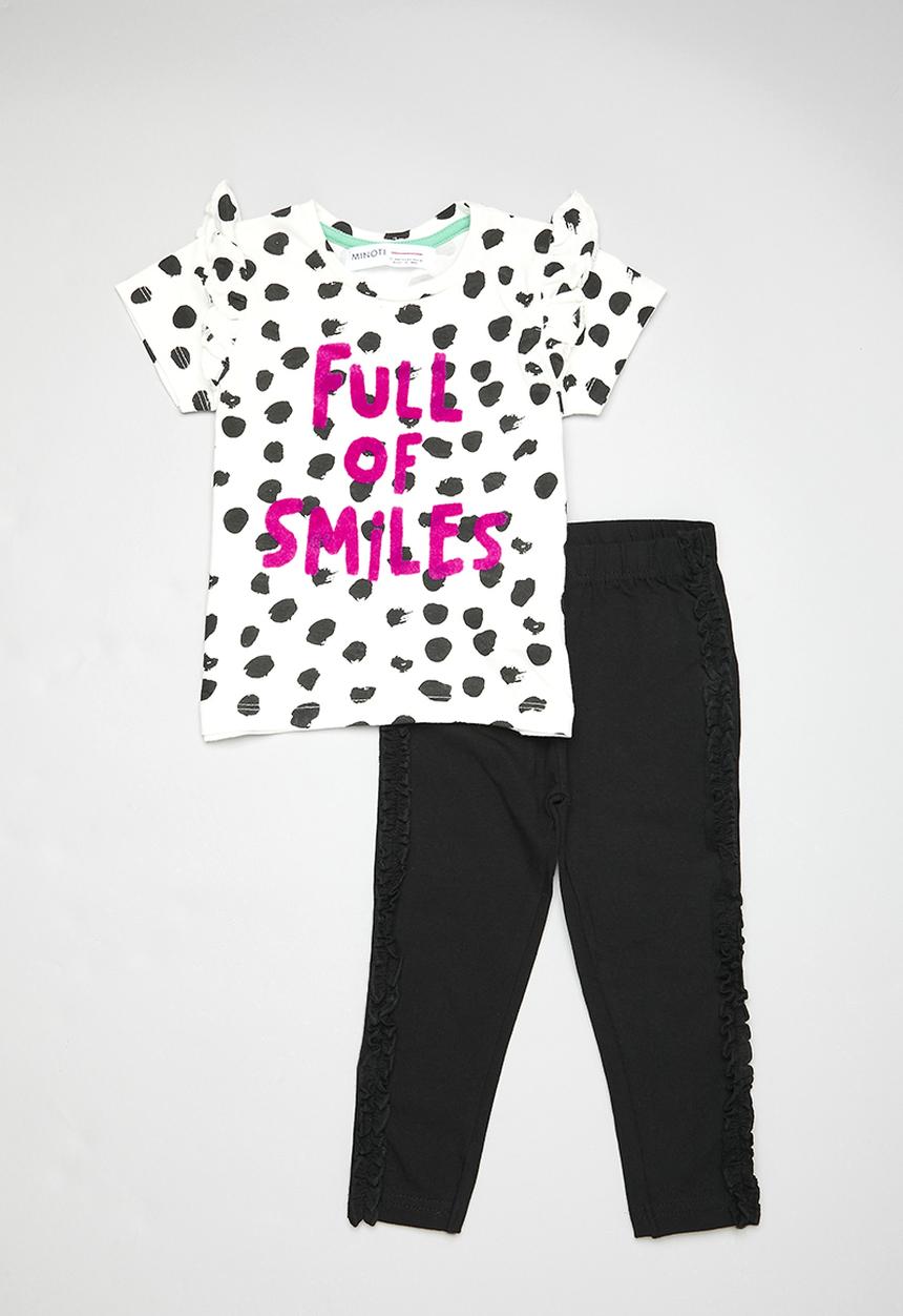 MINOTI - 2 Pack aop T-shirt & legging set - black