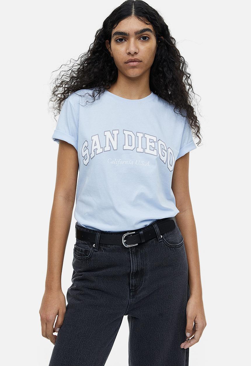 H&M - Printed T-shirt - blue
