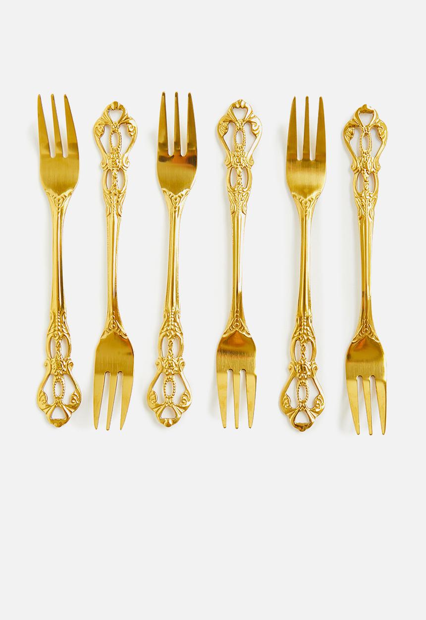 Nicolson Russell - Vintage forks set of 6 - gold