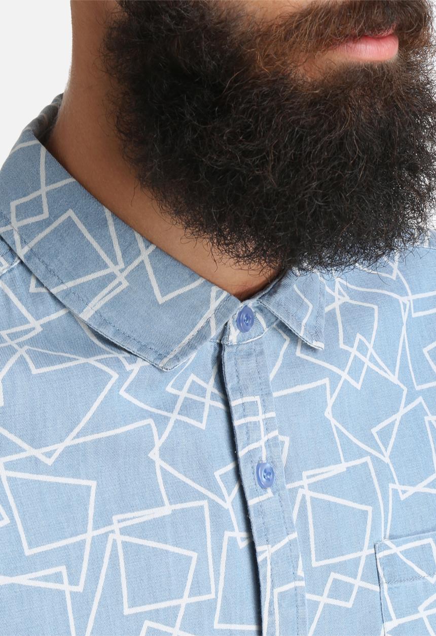 Another Influence - Geo Print Short Sleeved Shirt