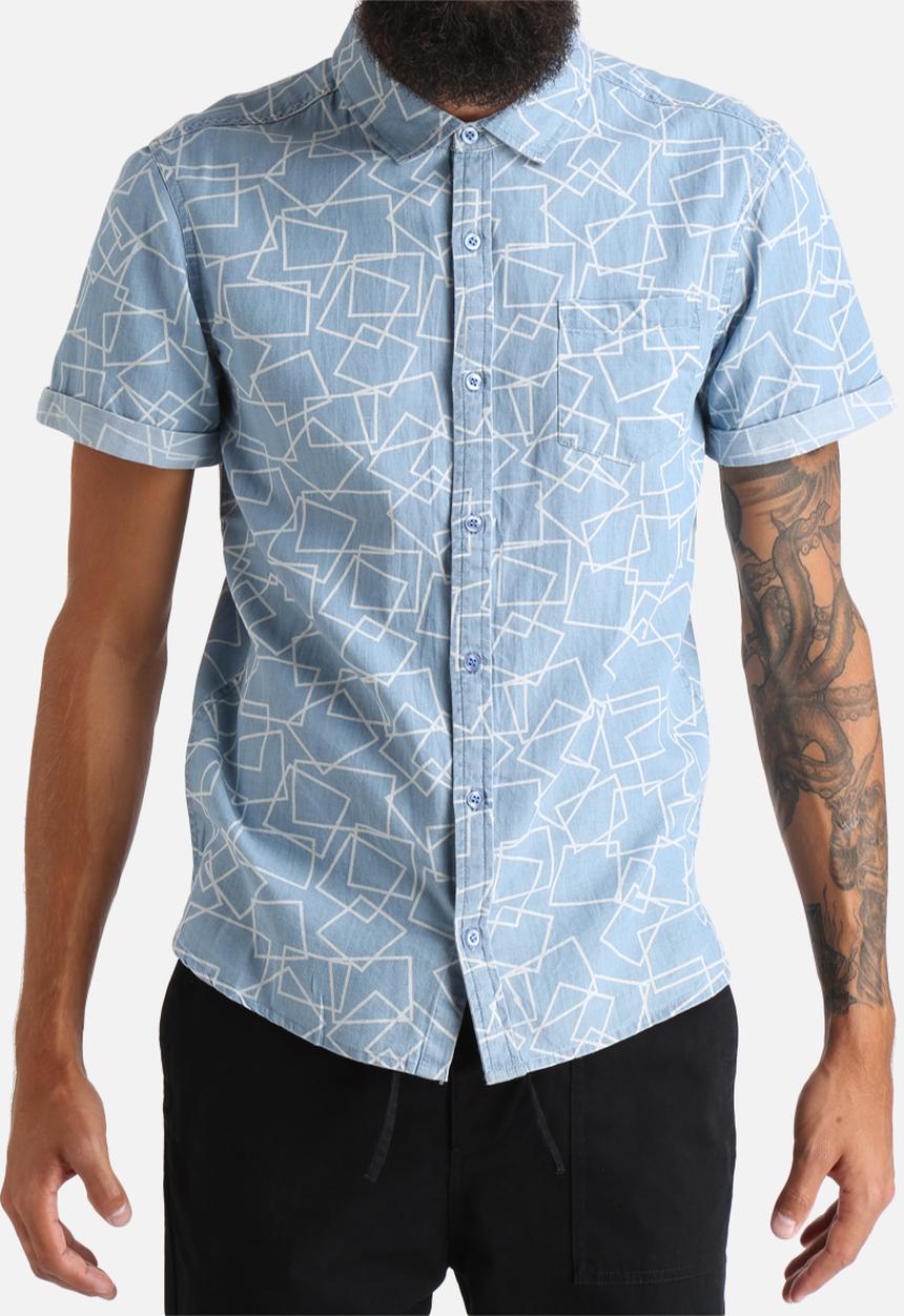 Another Influence - Geo Print Short Sleeved Shirt