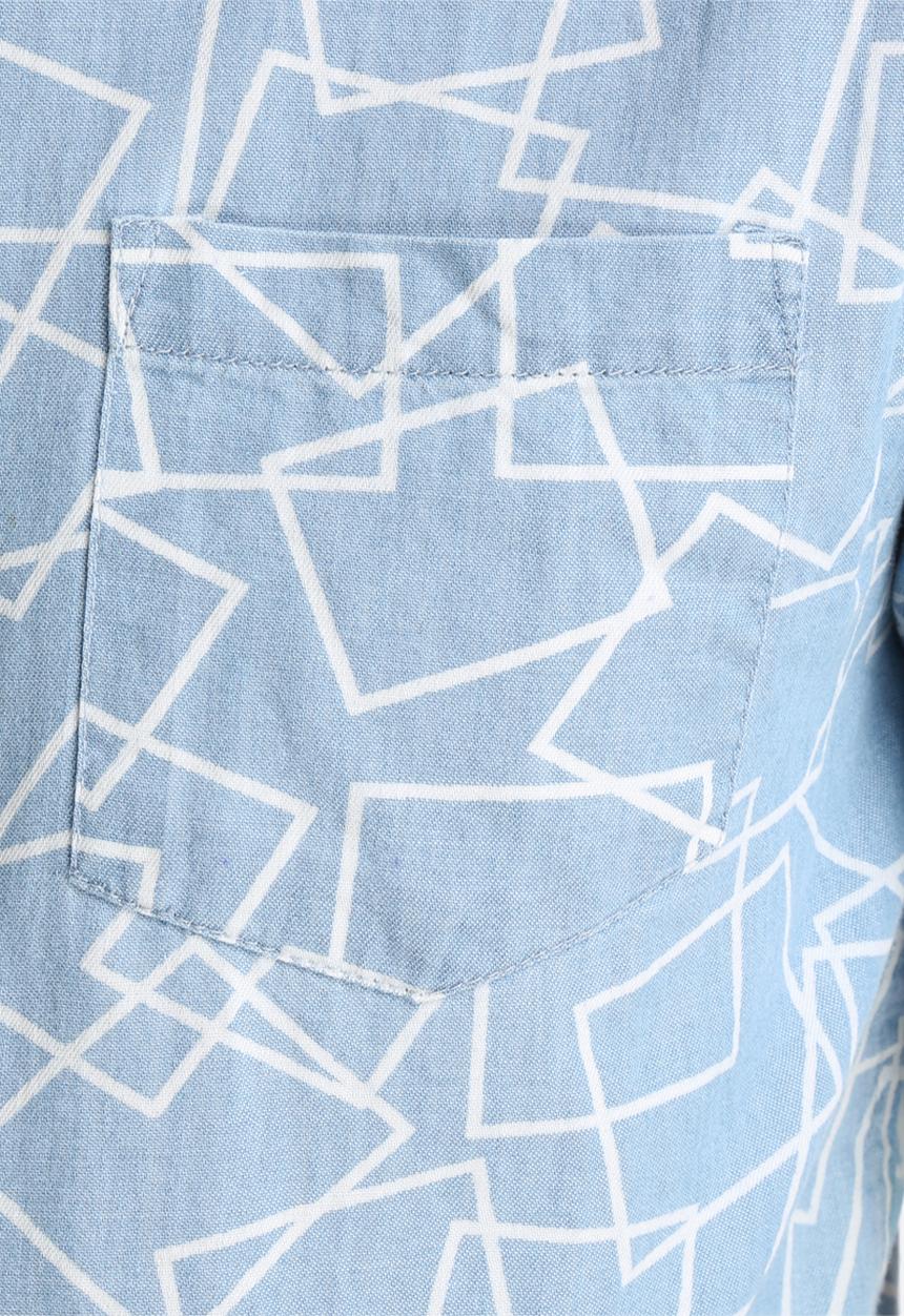 Another Influence - Geo Print Short Sleeved Shirt