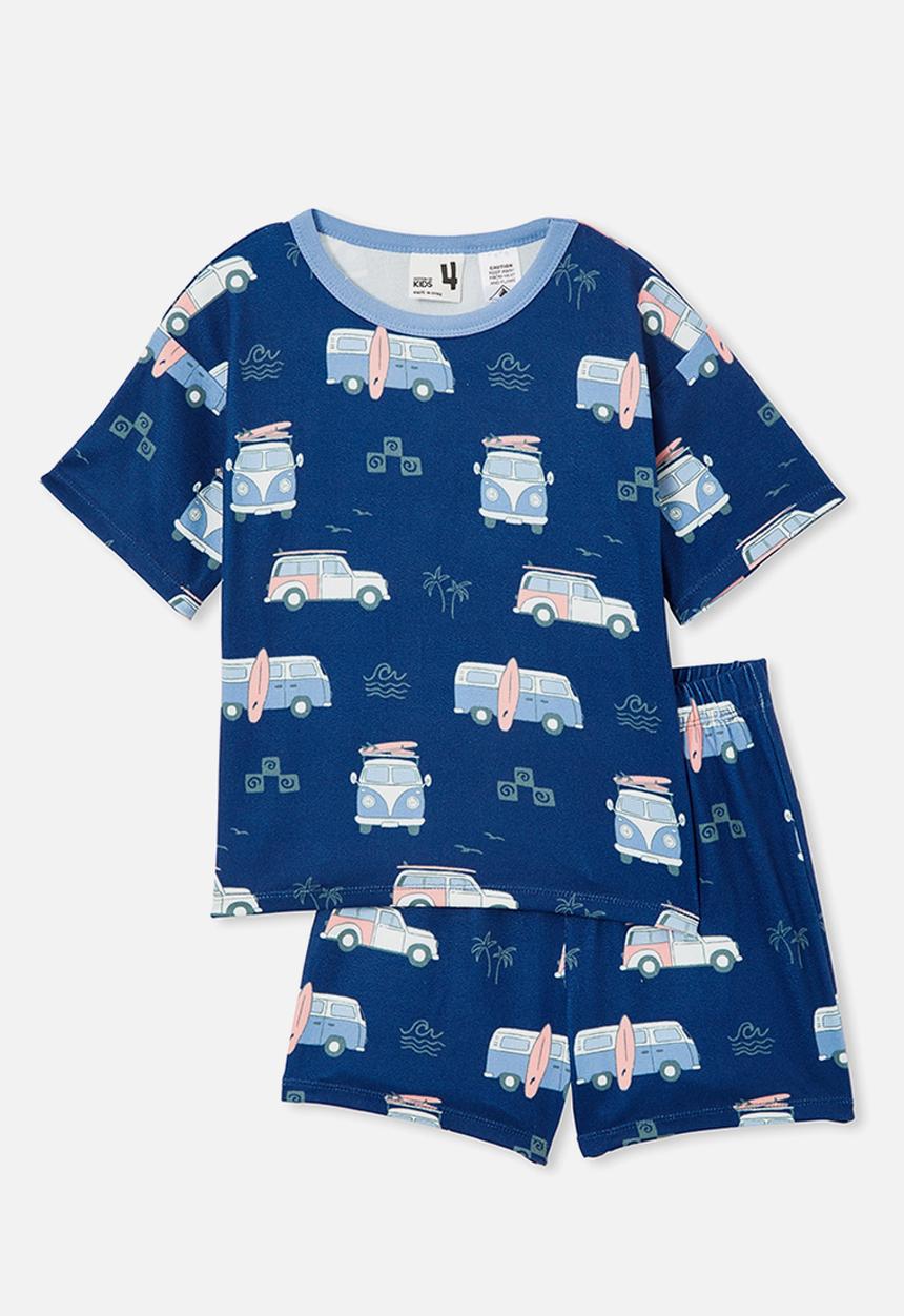 Cotton On - Damon short sleeve pyjama set - petty blue/combi vans
