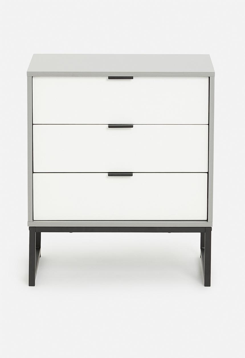 Sixth Floor - Arlo 3 drawer storage - grey