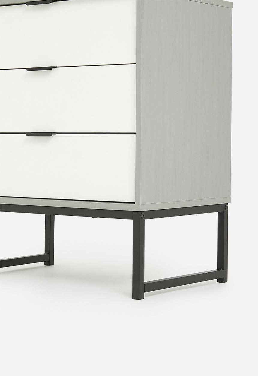 Sixth Floor - Arlo 3 drawer storage - grey
