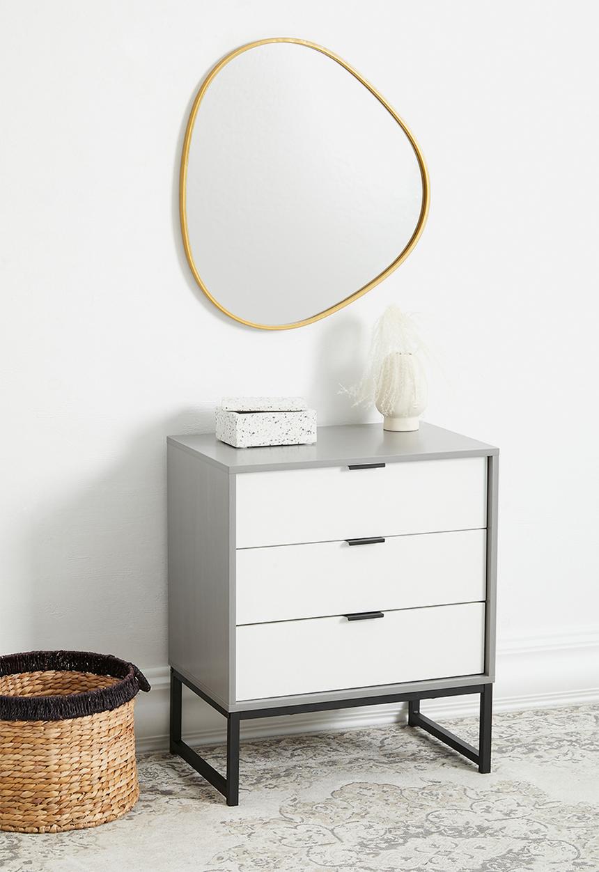 Sixth Floor - Arlo 3 drawer storage - grey